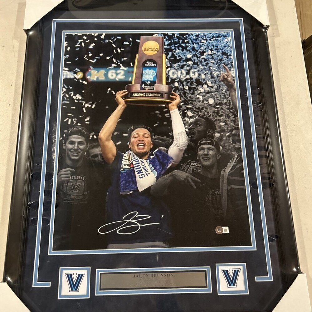 Jalen Brunson autograph signed Villanova Wildcats 16x20 photo framed Beckett
